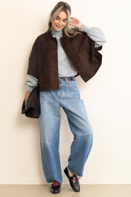 Toral :  Leather loafers with wool Nahua | burgundy - img2