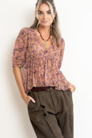 ba&sh |  Top with print Asya | pink | Picture 2