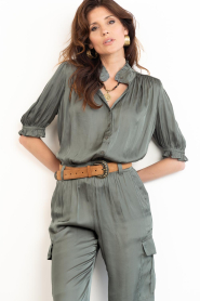ba&sh |  Satin blouse Camila | green | Picture 5