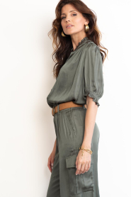 ba&sh |  Satin blouse Camila | green | Picture 6