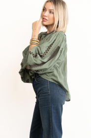 ba&sh |  Cotton broderie blouse Mona | green | Picture 6