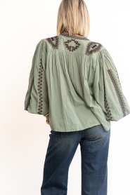 ba&sh |  Cotton broderie blouse Mona | green | Picture 7