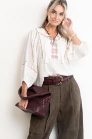ba&sh :  Cotton embroidered blouse Poeme | natural - img4