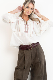 ba&sh :  Cotton embroidered blouse Poeme | natural - img6