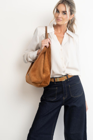 ba&sh |  Blouse with shoulder pads | beige | Picture 4