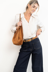 ba&sh |  Blouse with shoulder pads | beige | Picture 5