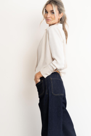 ba&sh |  Blouse with shoulder pads | beige | Picture 7