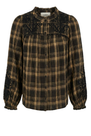 ba&sh |  Checked blouse Kaela | green | Picture 1