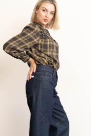 ba&sh |  Checked blouse Kaela | green | Picture 5