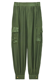 ba&sh |  Satin cargo balloon pants Celia | green | Picture 1