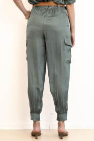 ba&sh |  Satin cargo balloon pants Celia | green | Picture 6