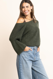ba&sh |  Alpaca mohair mix cardigan Isaac | green | Picture 4