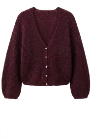 ba&sh :  Alpaca mohair blend cardigan Isaac | burgundy - img8