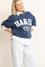 ba&sh |  Sweater with logo Benjamin | blue | Picture 4