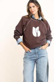 ba&sh |  Sweater with logo Bart | brown | Picture 2