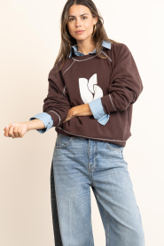ba&sh |  Sweater with logo Bart | brown | Picture 5