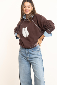 ba&sh |  Sweater with logo Bart | brown | Picture 6