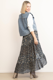ba&sh |  Cascade skirt with print Kara | green | Picture 7