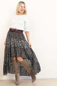 ba&sh |  Cascade skirt with print Kara | green | Picture 1
