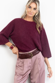 ba&sh :  Braided belt Byron | burgundy - img4
