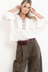 ba&sh :  Braided belt Byron | burgundy - img2