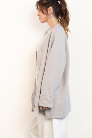 Deblon |  Oversized wool blend cardigan Florence | grey | Picture 7