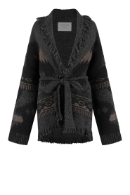 Deblon |  Wool cardigan Ymke | black | Picture 1