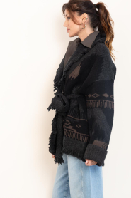 Deblon |  Wool cardigan Ymke | black | Picture 7
