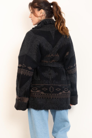 Deblon |  Wool cardigan Ymke | black | Picture 8