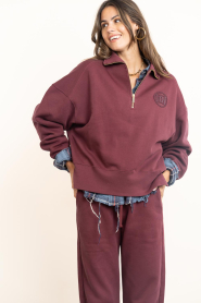 Deblon |  half zip sweater Nelle | burgundy | Picture 2