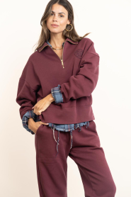 Deblon |  half zip sweater Nelle | burgundy | Picture 6