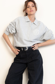 Deblon |  Polo sweater with logo | grey | Picture 4