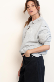 Deblon |  Polo sweater with logo | grey | Picture 7