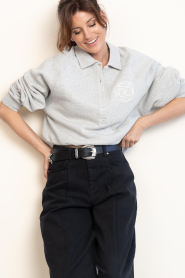 Deblon |  Polo sweater with logo | grey | Picture 5
