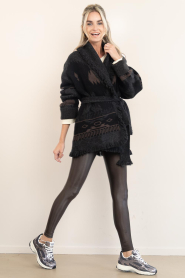 Deblon |  Shine legging high waistband | brown | Picture 3
