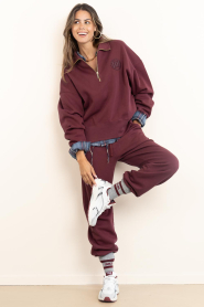 Deblon :  Socks with logo | burgundy - img3
