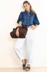 Posa :  Leather brushed suède boat loafers | brown - img4