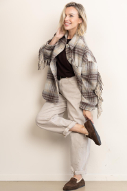 Posa |  Square boat loafer with fur Penny | brown | Picture 3