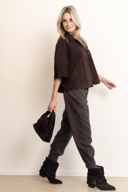 Toral |  Suède fold-over boot Leila | dark brown | Picture 2