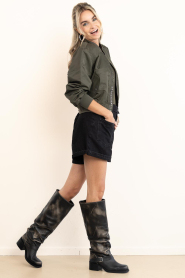 Toral :  Leather motor boot Clide | black - img2