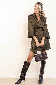 Toral :  High croco boots Simone | brown - img6