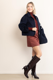 Toral :  High croco boots Simone | brown - img7