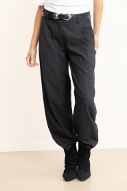 Second Female |  Pinstripe barrel pants Vienne | blue | Picture 4
