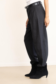 Second Female |  Pinstripe barrel pants Vienne | blue | Picture 5