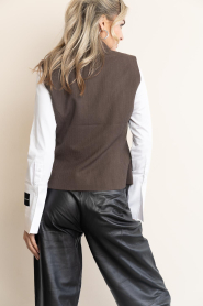 Second Female :  Fitted waistcoat Riese | brown - img8