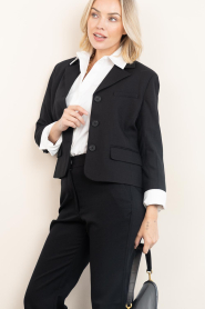 Second Female |  Fitted cropped blazer Sella | black | Picture 6