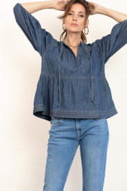Second Female |  Denim blouse Evana | blue | Picture 2