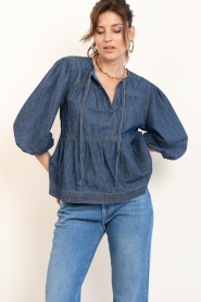 Second Female |  Denim blouse Evana | blue | Picture 4