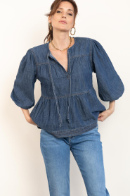 Second Female |  Denim blouse Evana | blue | Picture 5