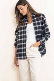 Second Female :  Checked blouse Genola | blue - img6